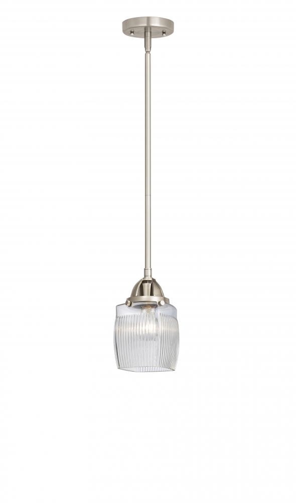 Colton - 1 Light - 6 inch - Brushed Satin Nickel - Cord hung - Mini Pendant