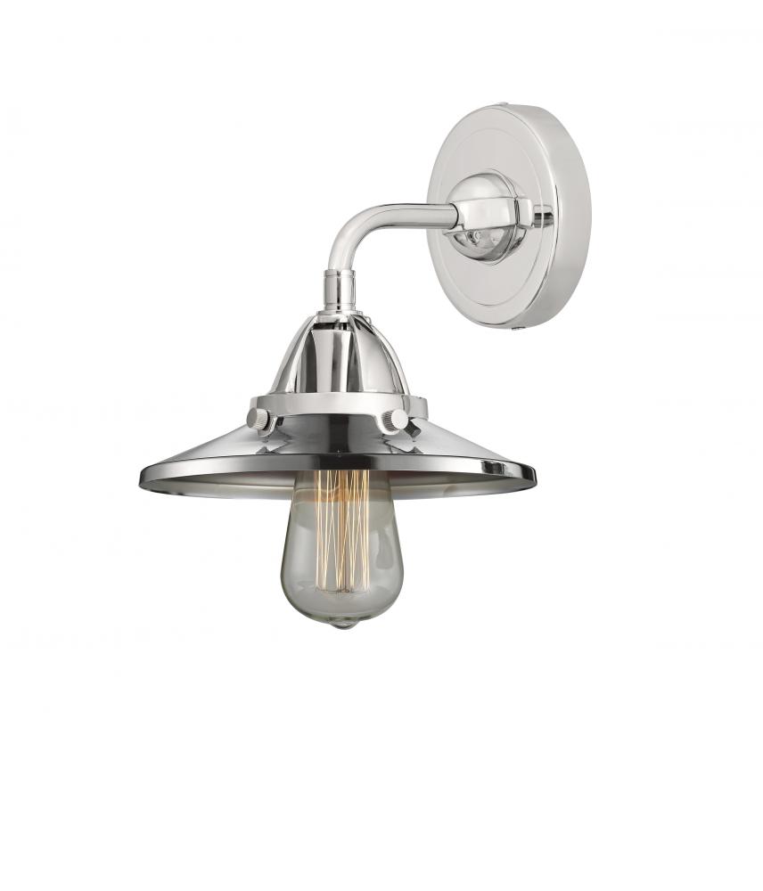 Railroad - 1 Light - 8 inch - Polished Chrome - Sconce