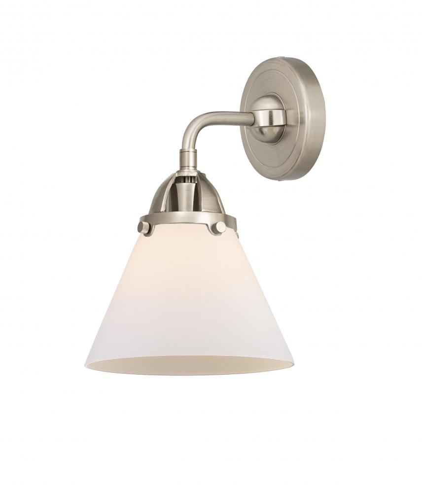 Cone - 1 Light - 8 inch - Brushed Satin Nickel - Sconce