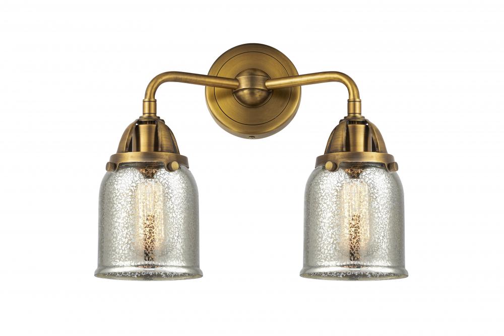 Bell - 2 Light - 13 inch - Brushed Brass - Bath Vanity Light