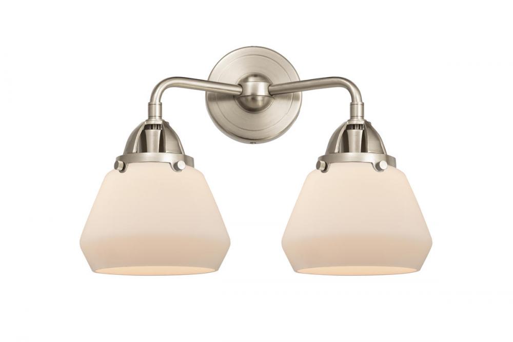 Fulton - 2 Light - 15 inch - Brushed Satin Nickel - Bath Vanity Light