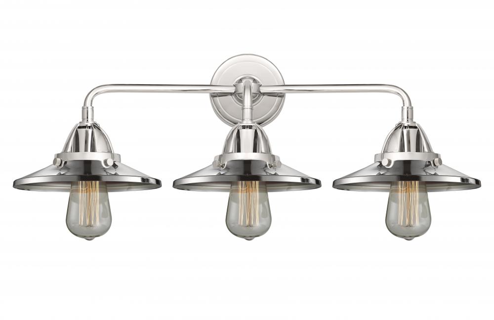 Railroad - 3 Light - 26 inch - Polished Chrome - Bath Vanity Light