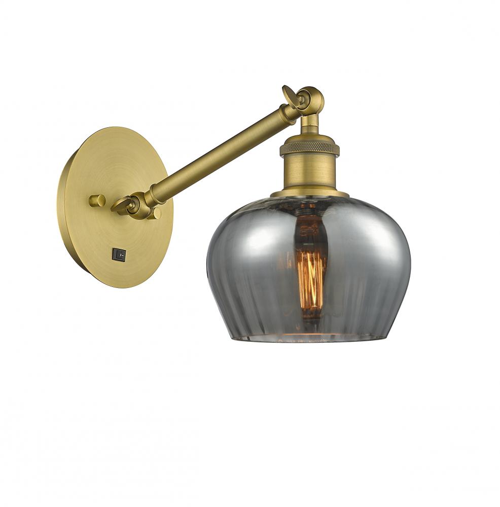 Fenton - 1 Light - 7 inch - Brushed Brass - Sconce