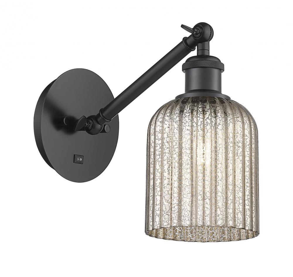 Bridal Veil - 1 Light - 5 inch - Matte Black - Sconce