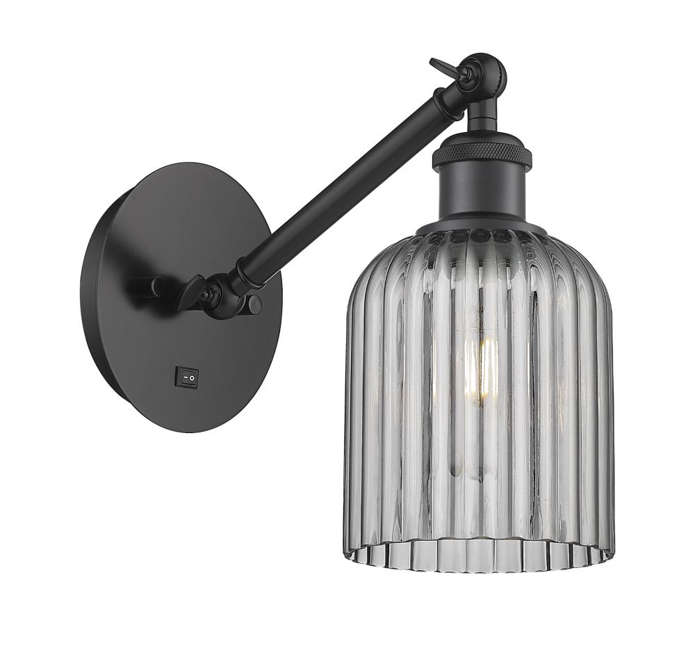 Bridal Veil - 1 Light - 5 inch - Matte Black - Sconce