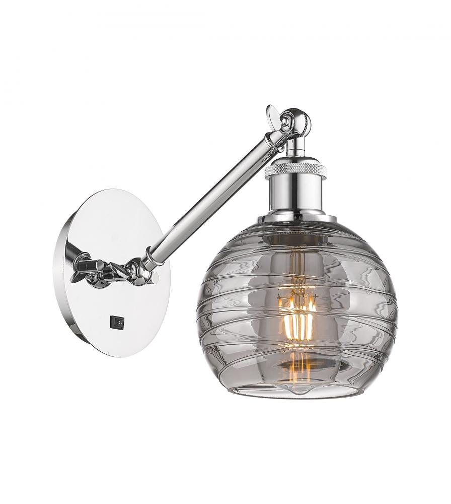 Athens Deco Swirl - 1 Light - 6 inch - Polished Chrome - Sconce