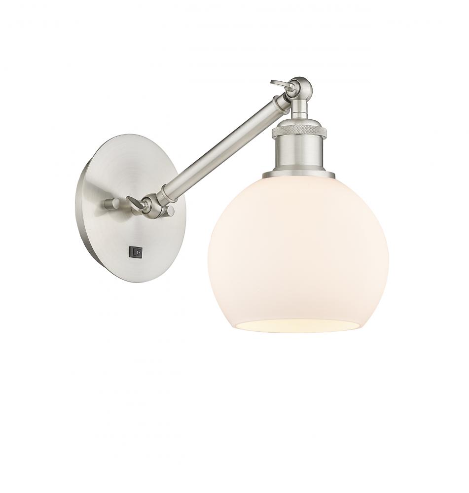 Athens - 1 Light - 6 inch - Brushed Satin Nickel - Sconce