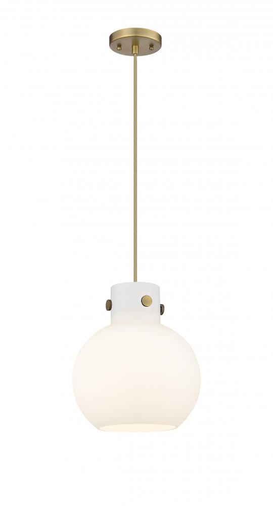 Newton Sphere - 1 Light - 10 inch - Brushed Brass - Cord hung - Mini Pendant