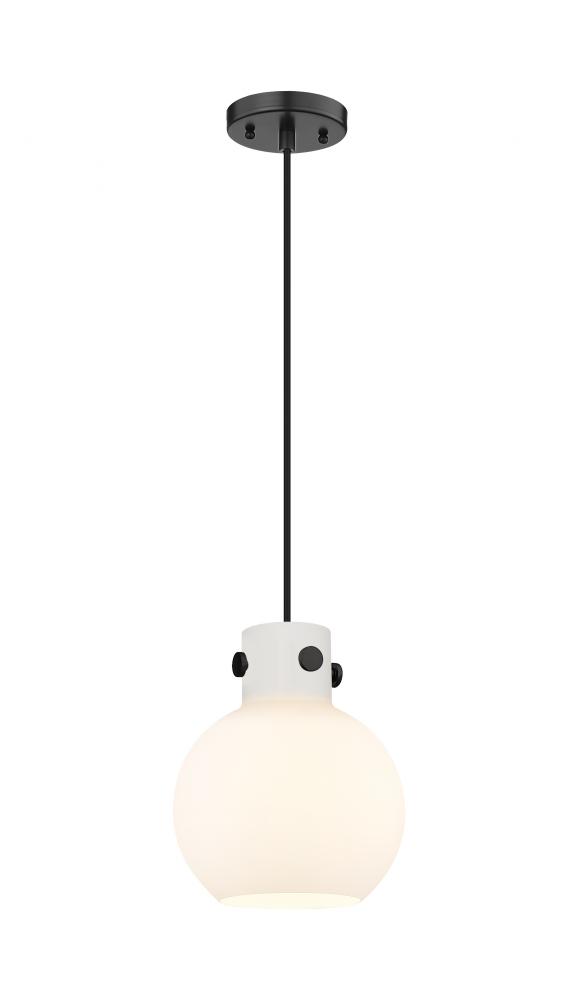 Newton Sphere - 1 Light - 8 inch - Matte Black - Cord hung - Mini Pendant