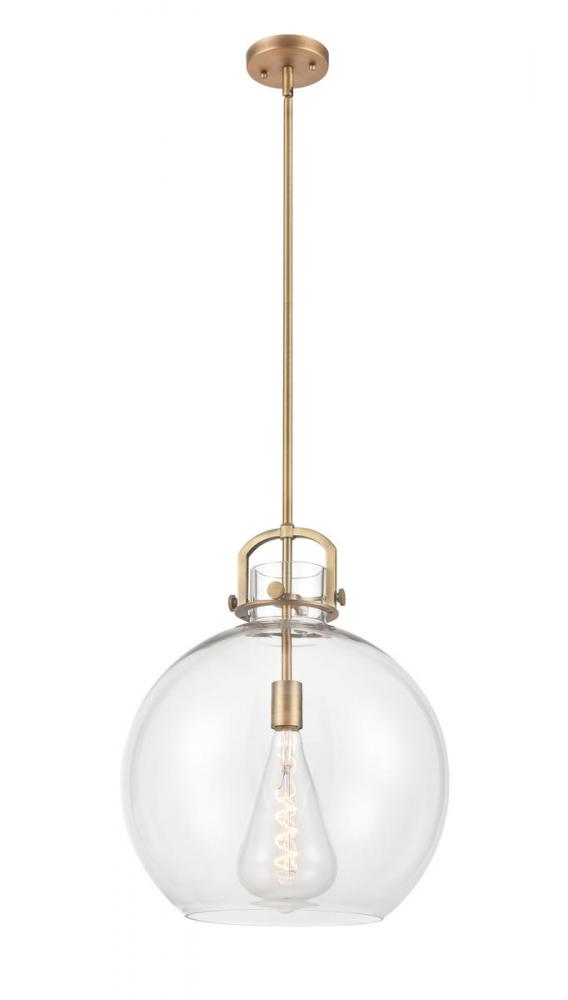 Newton Sphere - 1 Light - 16 inch - Brushed Brass - Cord hung - Pendant