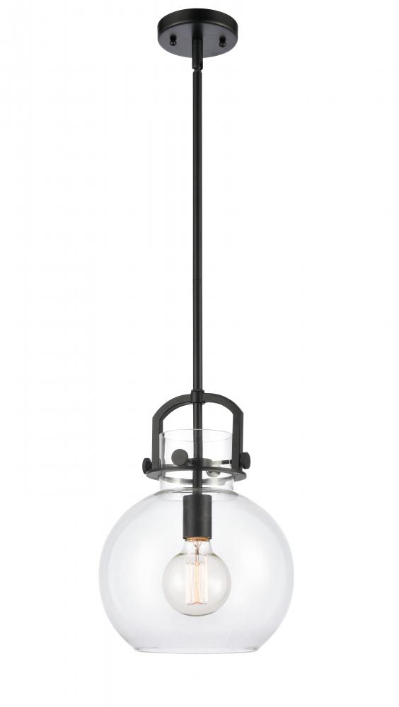 Newton Sphere - 1 Light - 10 inch - Matte Black - Stem Hung - Mini Pendant