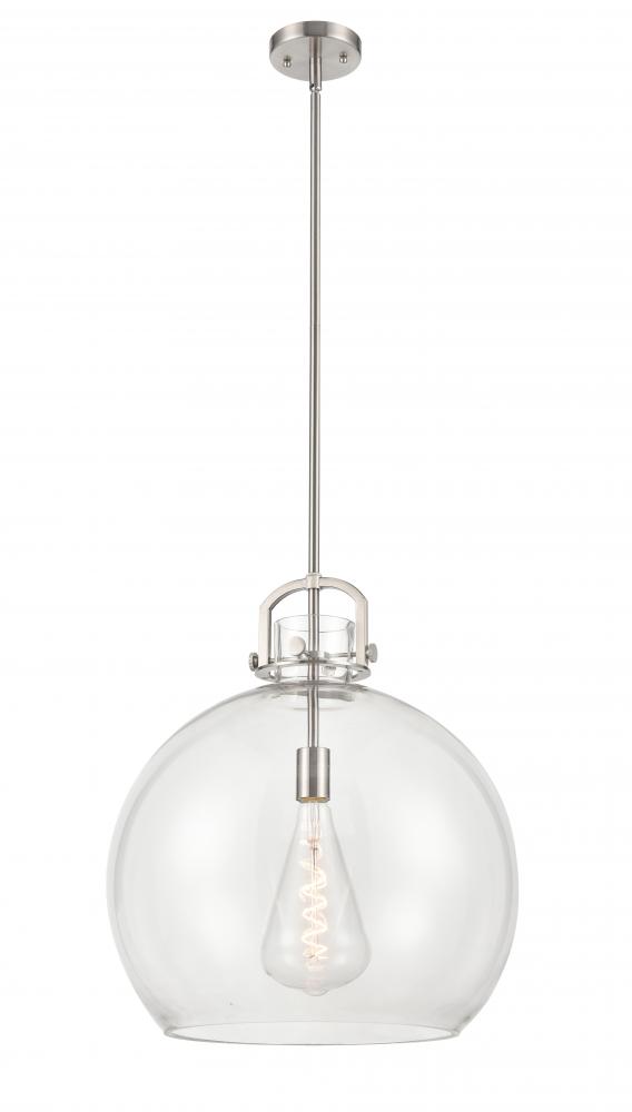 Newton Sphere - 1 Light - 18 inch - Satin Nickel - Pendant