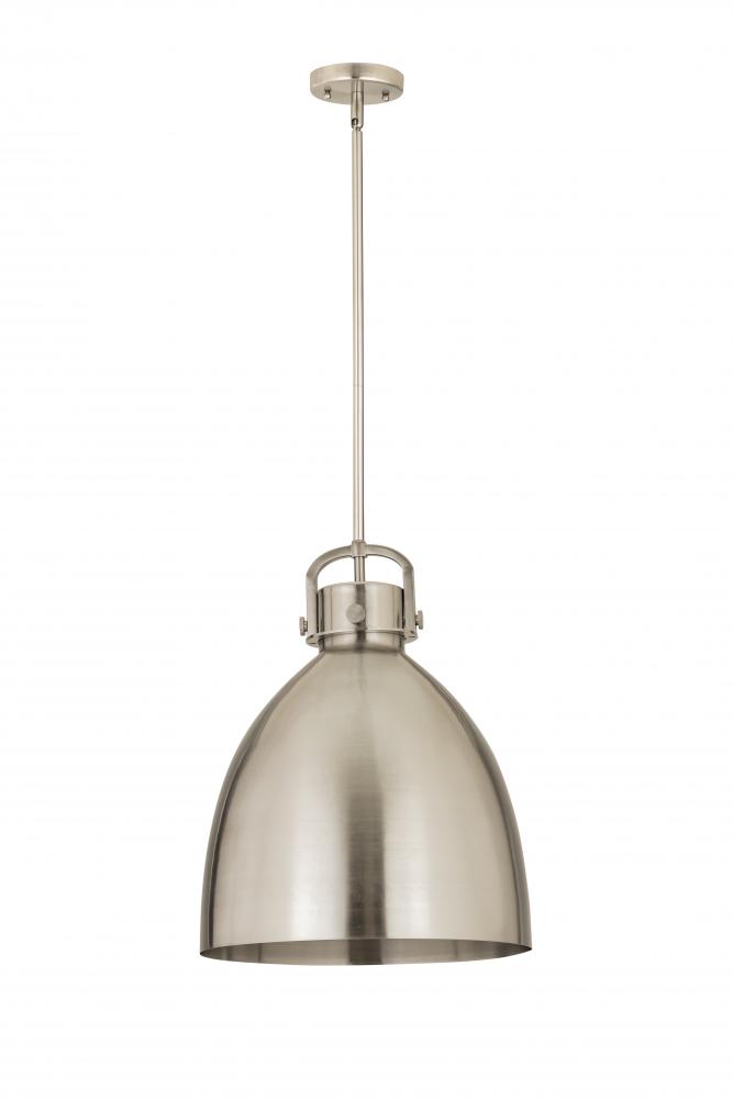 Newton Sphere - 1 Light - 16 inch - Satin Nickel - Pendant