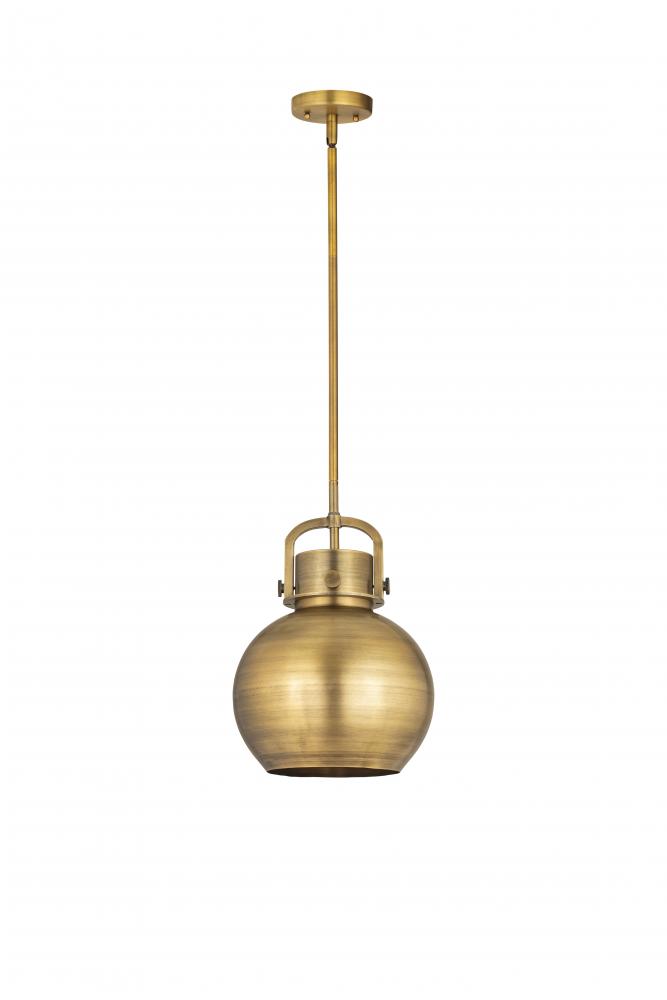 Newton Sphere - 1 Light - 10 inch - Brushed Brass - Mini Pendant