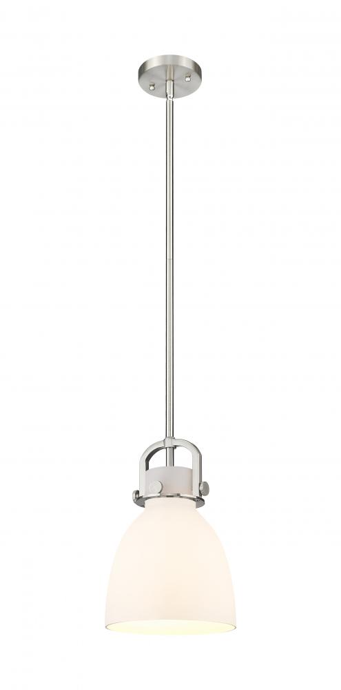 Newton Bell - 1 Light - 8 inch - Satin Nickel - Mini Pendant