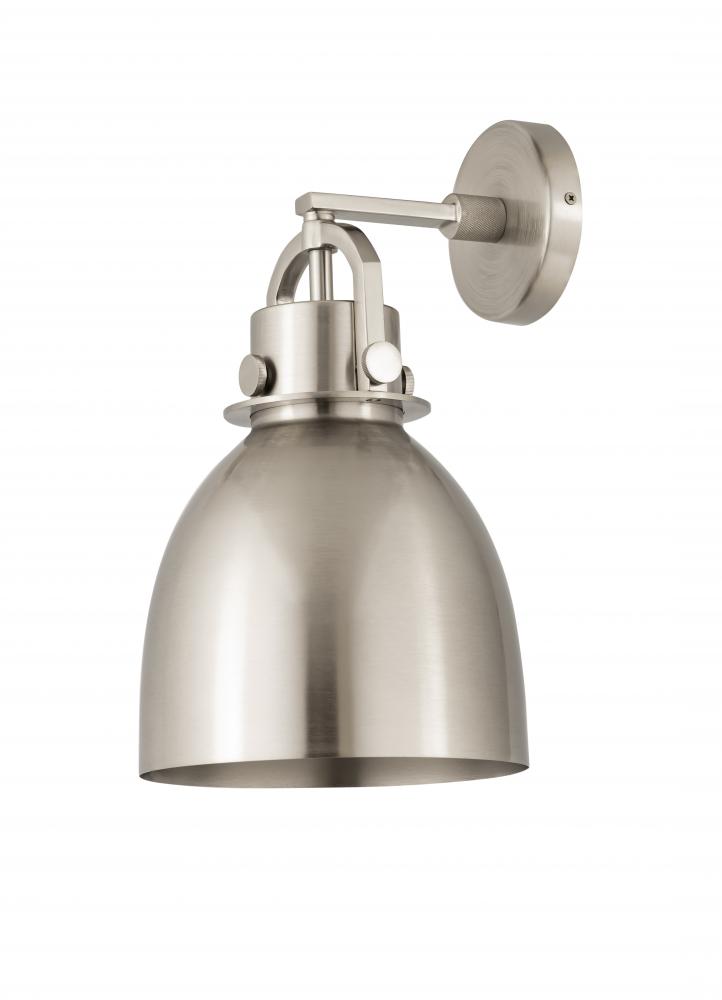 Newton Sphere - 1 Light - 8 inch - Satin Nickel - Sconce