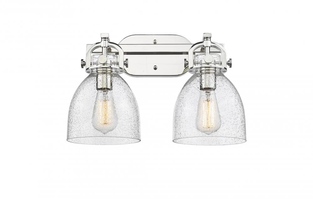 Newton Bell - 2 Light - 17 inch - Polished Nickel - Bath Vanity Light