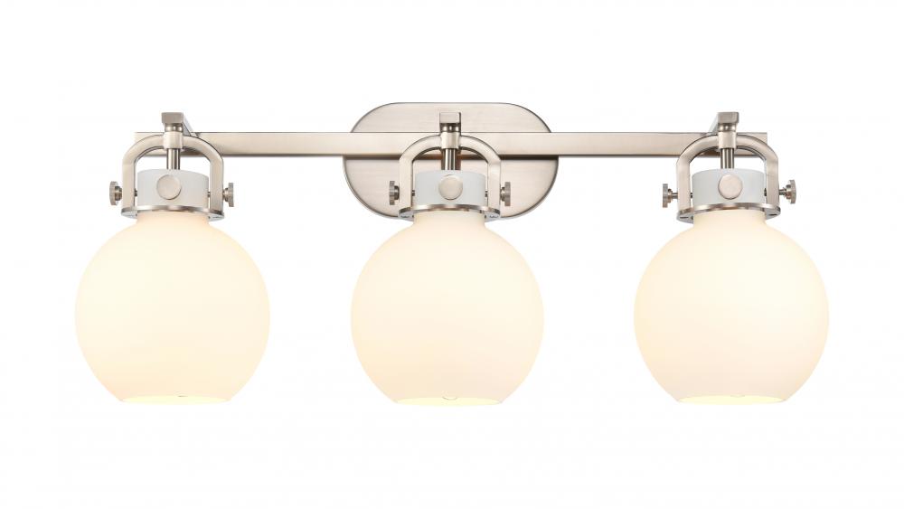 Newton Sphere - 3 Light - 27 inch - Brushed Satin Nickel - Bath Vanity Light