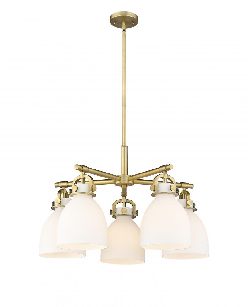 Newton Bell - 5 Light - 26 inch - Brushed Brass - Chandelier