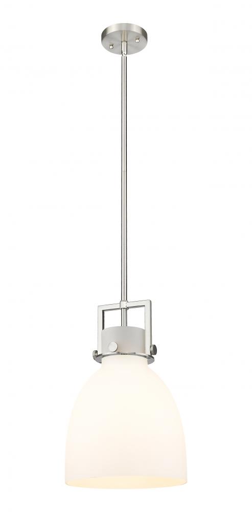 Newton Bell - 1 Light - 10 inch - Satin Nickel - Mini Pendant