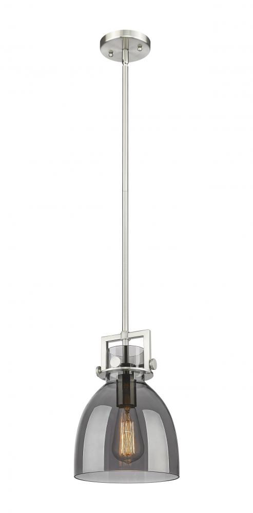 Newton Bell - 1 Light - 8 inch - Satin Nickel - Mini Pendant