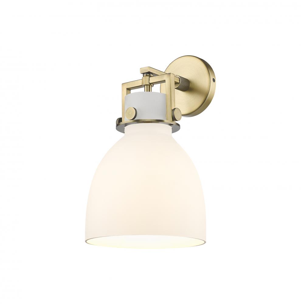 Newton Bell - 1 Light - 8 inch - Brushed Brass - Sconce