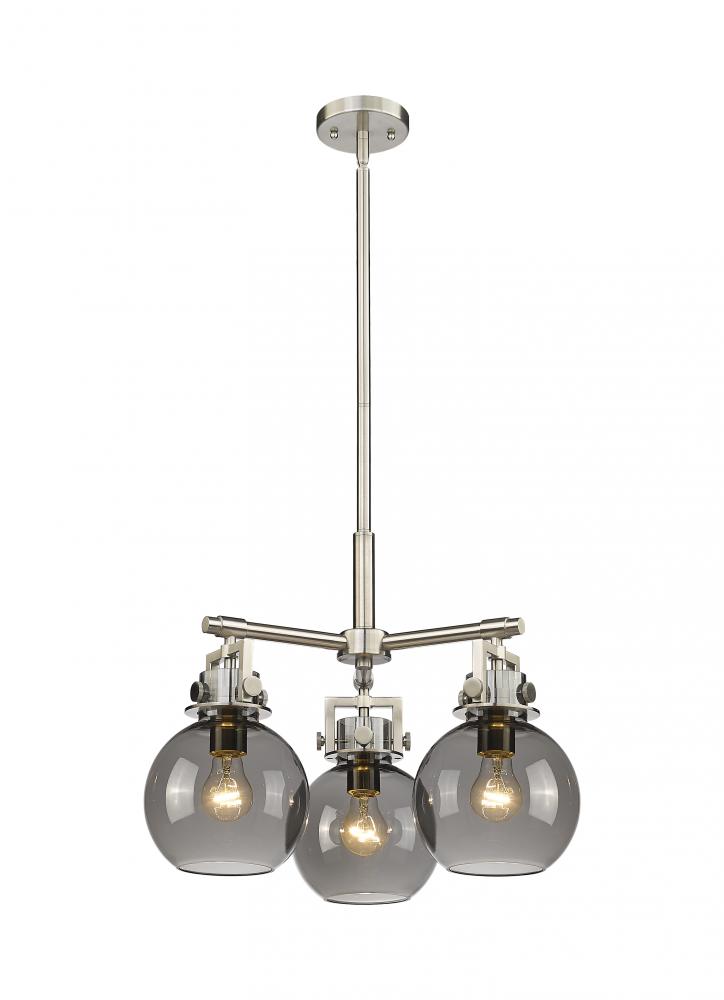 Newton Sphere - 3 Light - 21 inch - Satin Nickel - Pendant