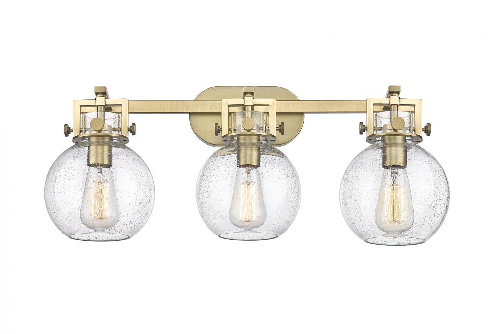 Newton Sphere - 3 Light - 27 inch - Brushed Brass - Bath Vanity Light