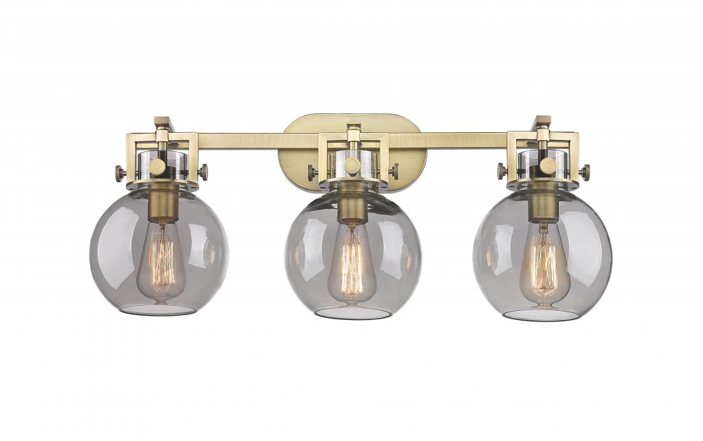 Newton Sphere - 3 Light - 27 inch - Brushed Brass - Bath Vanity Light