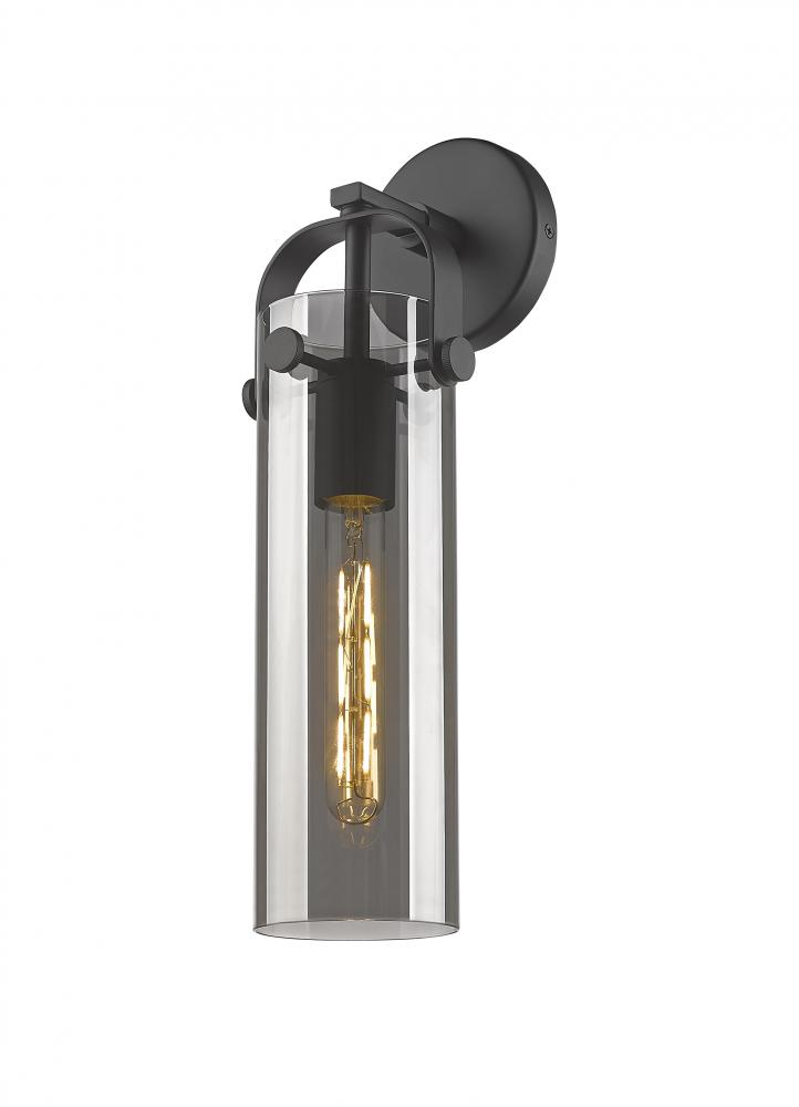 Pilaster - 1 Light - 4 inch Glass - Matte Black - Sconce