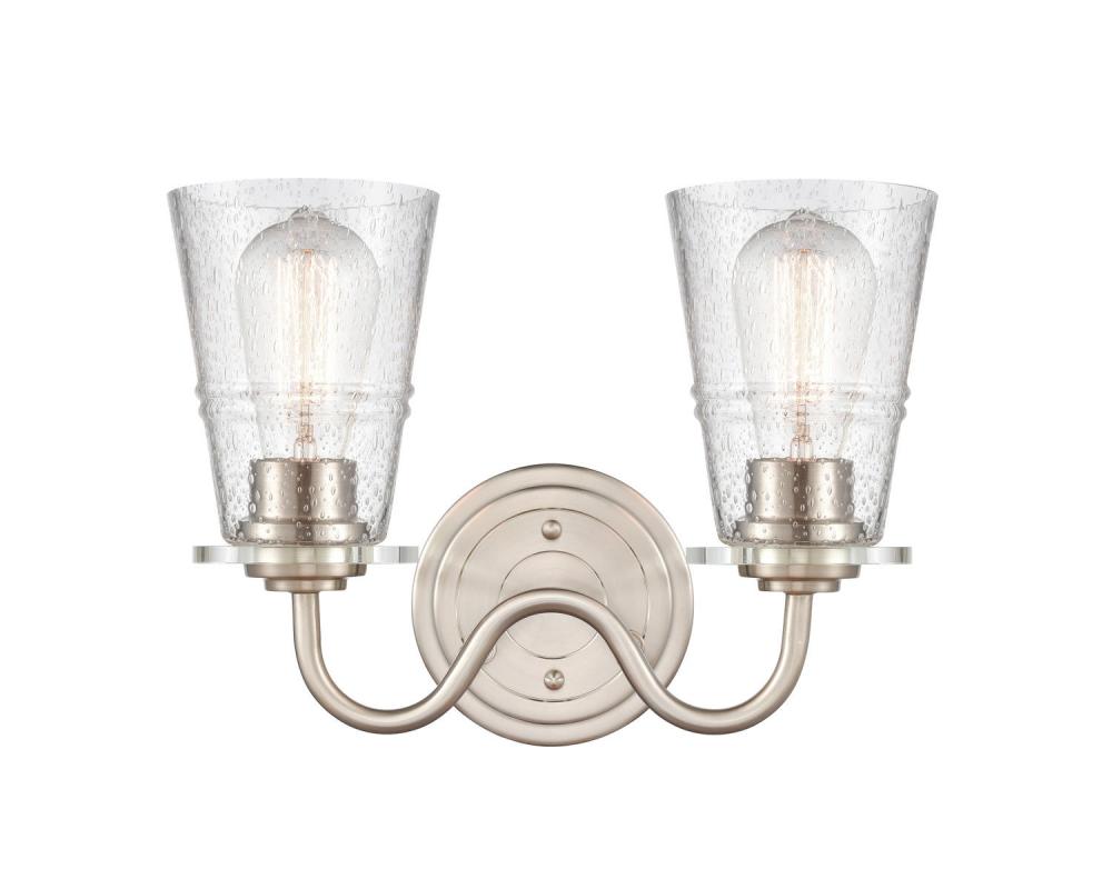 Scarlett - 2 Light - 14 inch - Satin Nickel - Bath Vanity Light