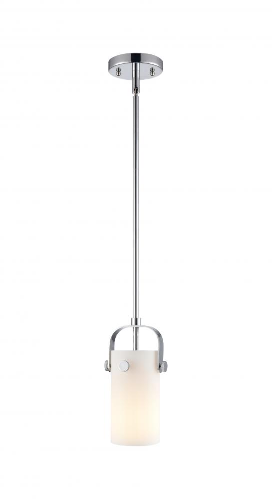 Pilaster II Cylinder - 1 Light - 7 inch Long Glass - Polished Chrome - Pendant