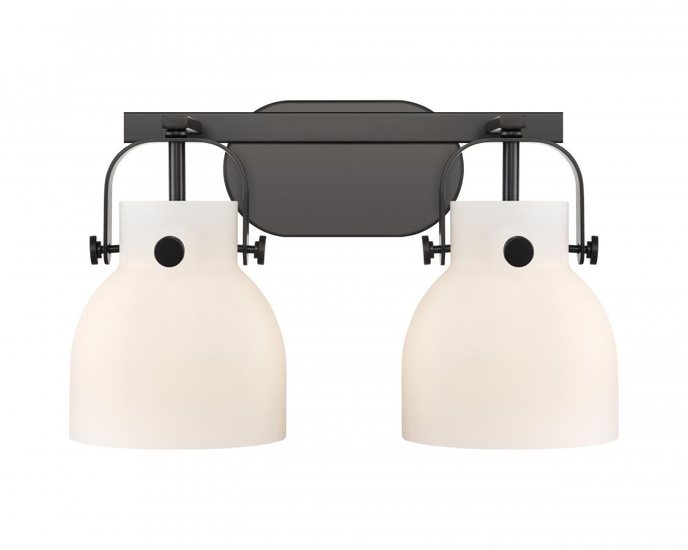 Pilaster II Bell - 2 Light - 17 inch - Matte Black - Bath Vanity Light