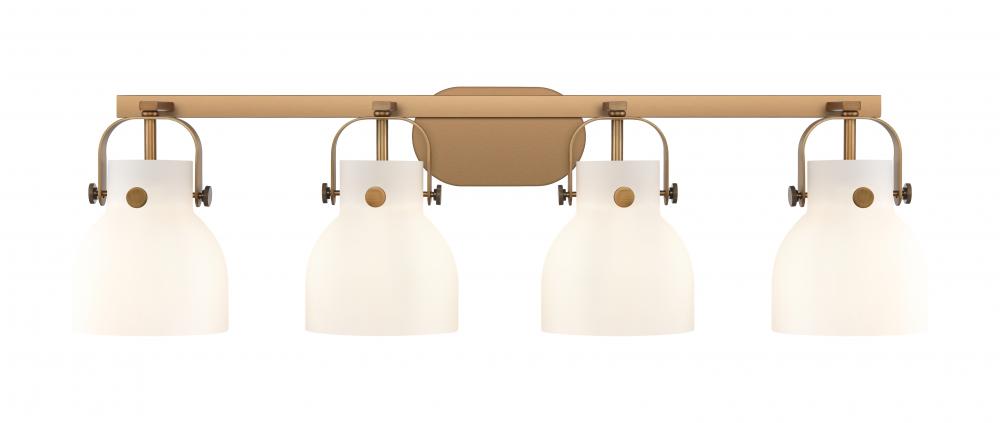 Pilaster II Bell - 4 Light - 37 inch - Brushed Brass - Bath Vanity Light