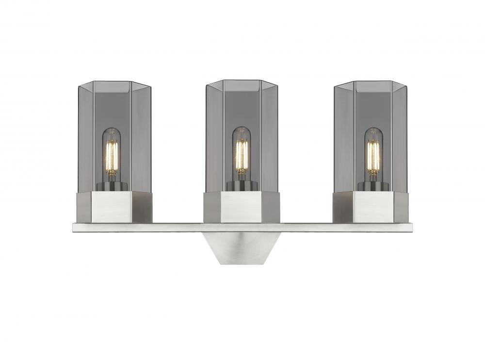 Claverack - 3 Light - 22 inch - Satin Nickel - Bath Vanity Light