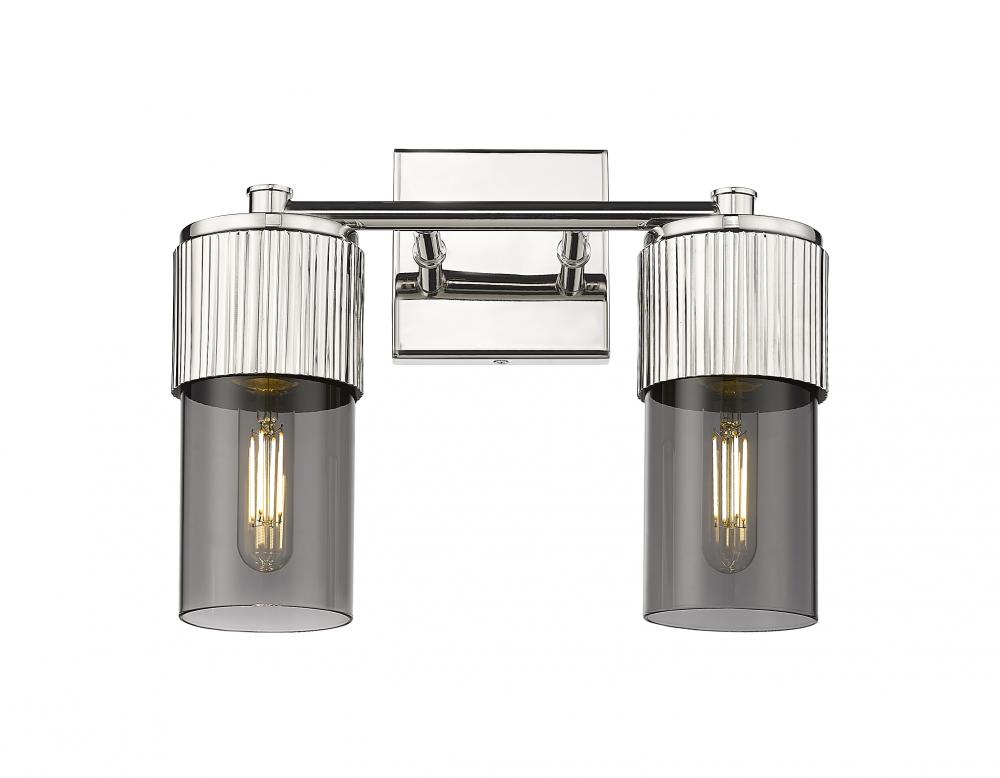 Bolivar - 2 Light - 14 inch - Polished Nickel - Bath Vanity Light