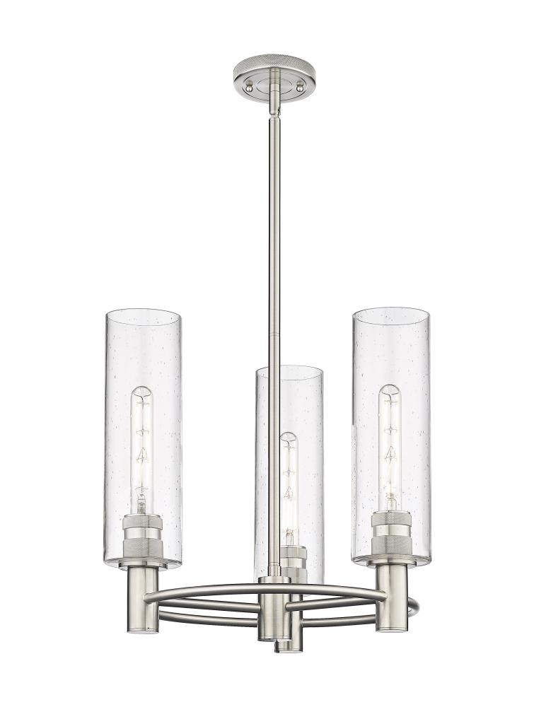 Crown Point - 3 Light - 18 inch - Satin Nickel - Pendant