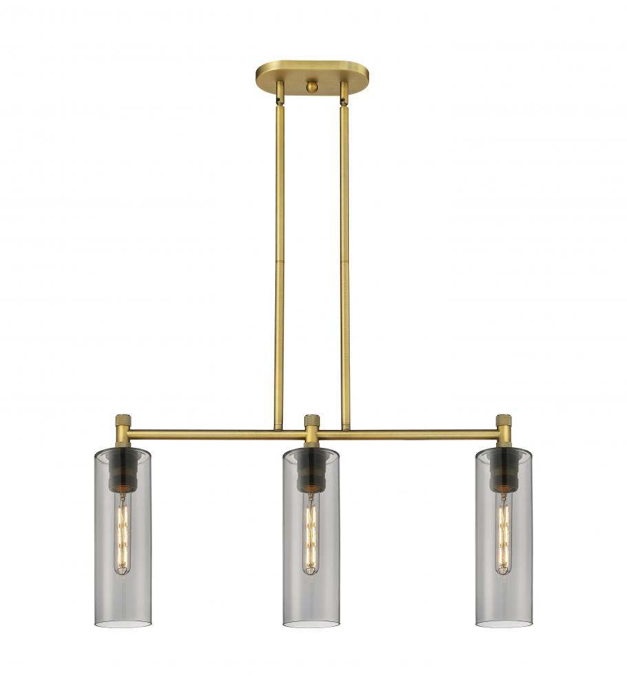 Crown Point - 3 Light - 31 inch - Brushed Brass - Island Light