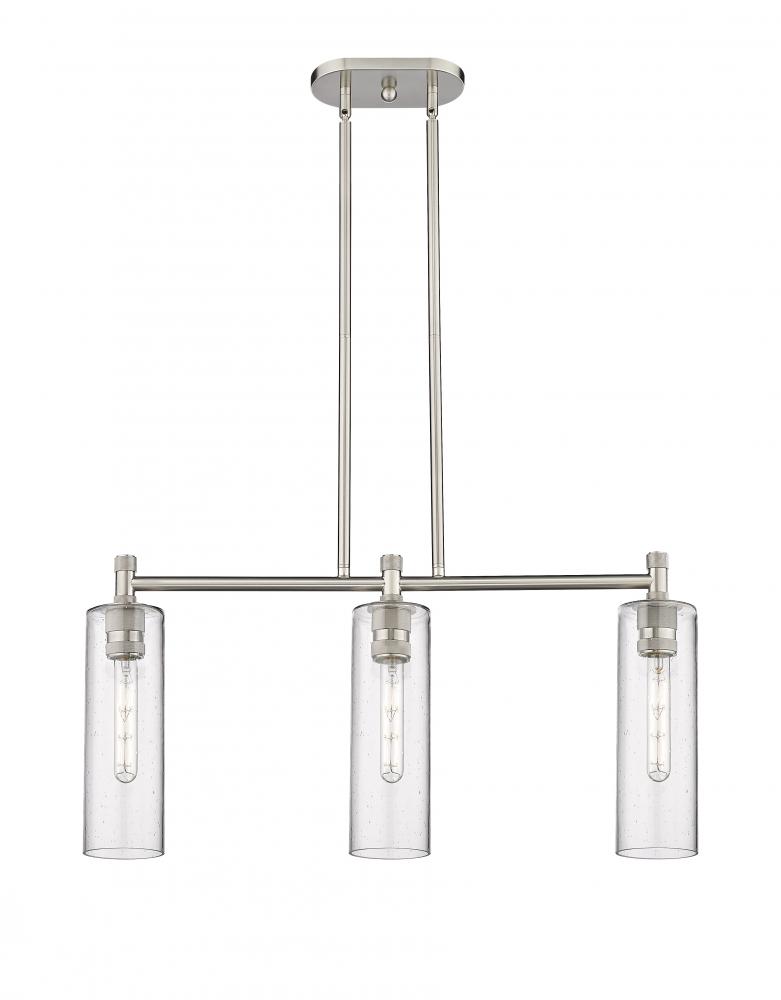 Crown Point - 3 Light - 31 inch - Polished Nickel - Island Light