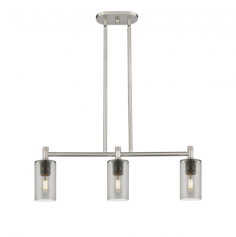 Crown Point - 3 Light - 31 inch - Satin Nickel - Island Light