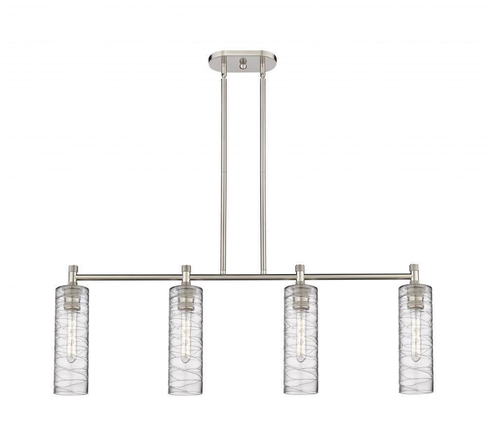 Crown Point - 4 Light - 44 inch - Satin Nickel - Island Light