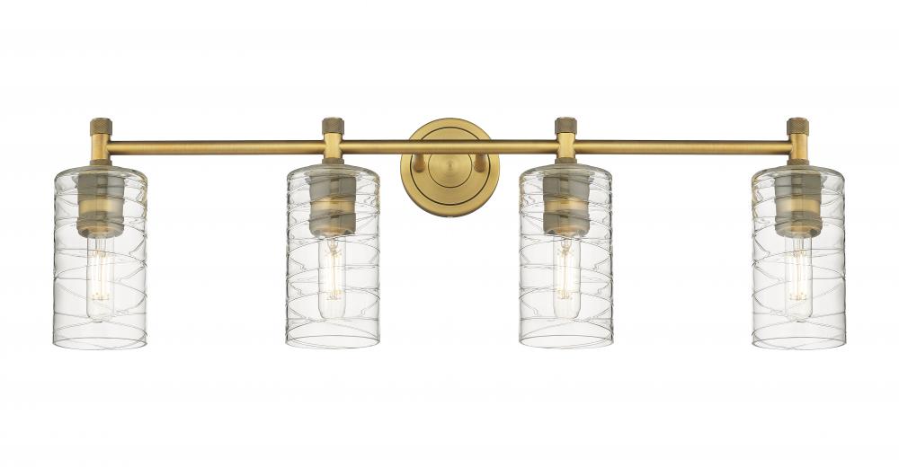 Crown Point - 4 Light - 34 inch - Brushed Brass - Bath Vanity Light