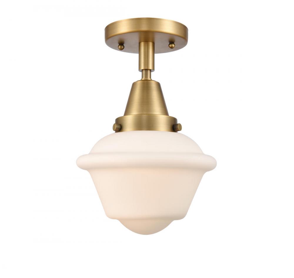 Oxford - 1 Light - 8 inch - Brushed Brass - Flush Mount