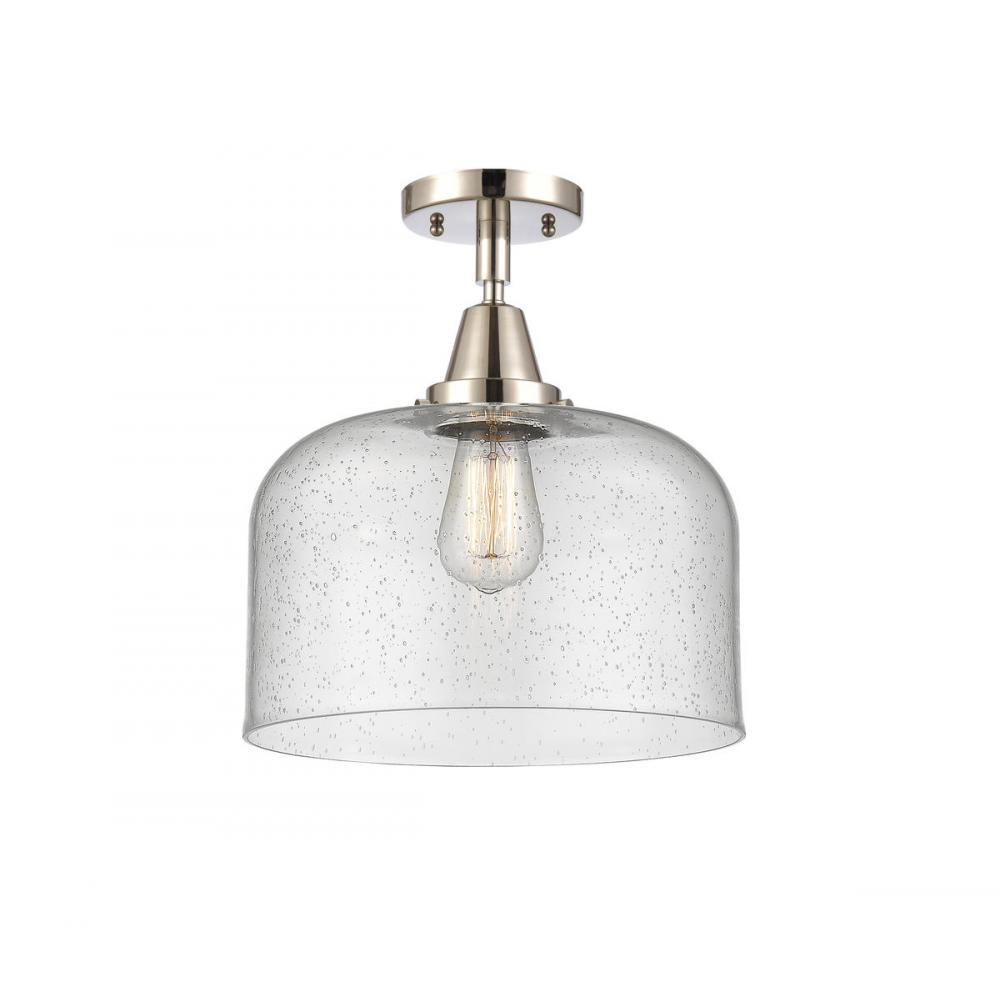 Bell - 1 Light - 12 inch - Polished Nickel - Flush Mount