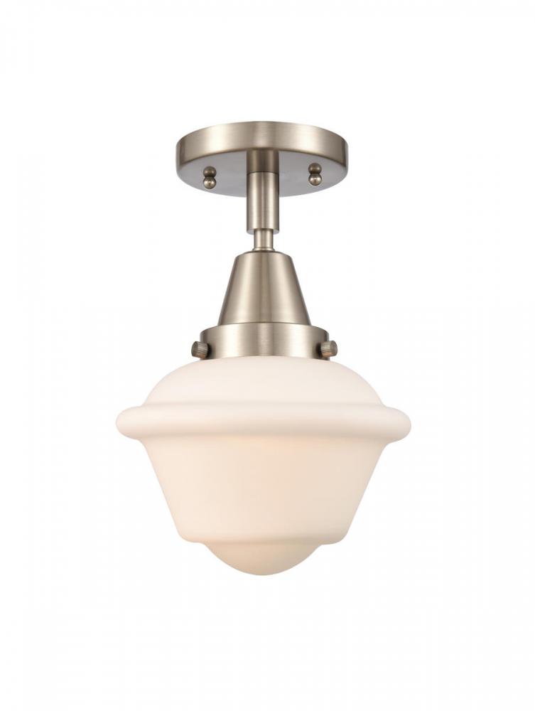 Oxford - 1 Light - 8 inch - Brushed Satin Nickel - Flush Mount