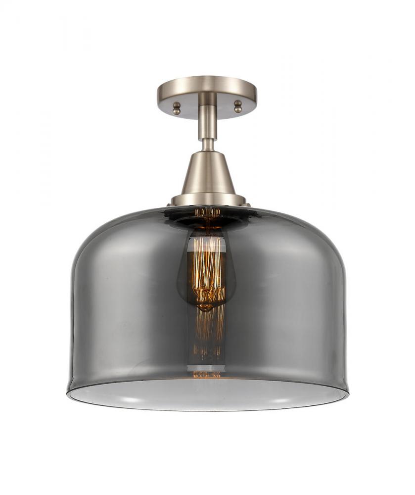 Bell - 1 Light - 12 inch - Brushed Satin Nickel - Flush Mount