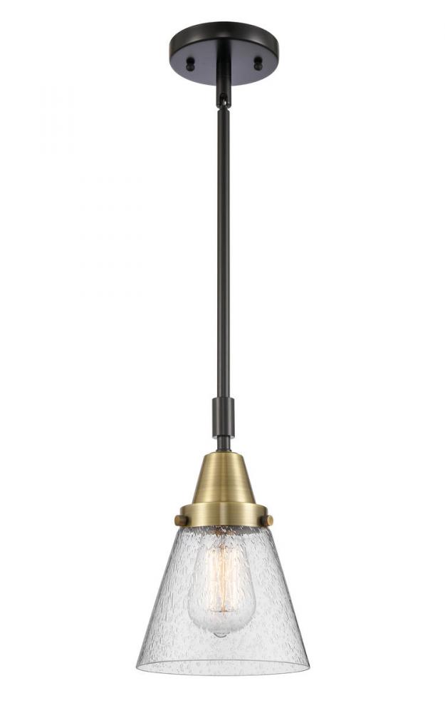 Cone - 1 Light - 6 inch - Black Antique Brass - Mini Pendant