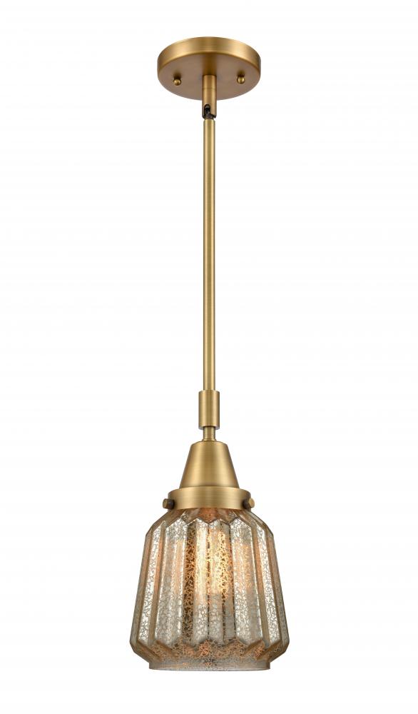 Chatham - 1 Light - 7 inch - Brushed Brass - Mini Pendant