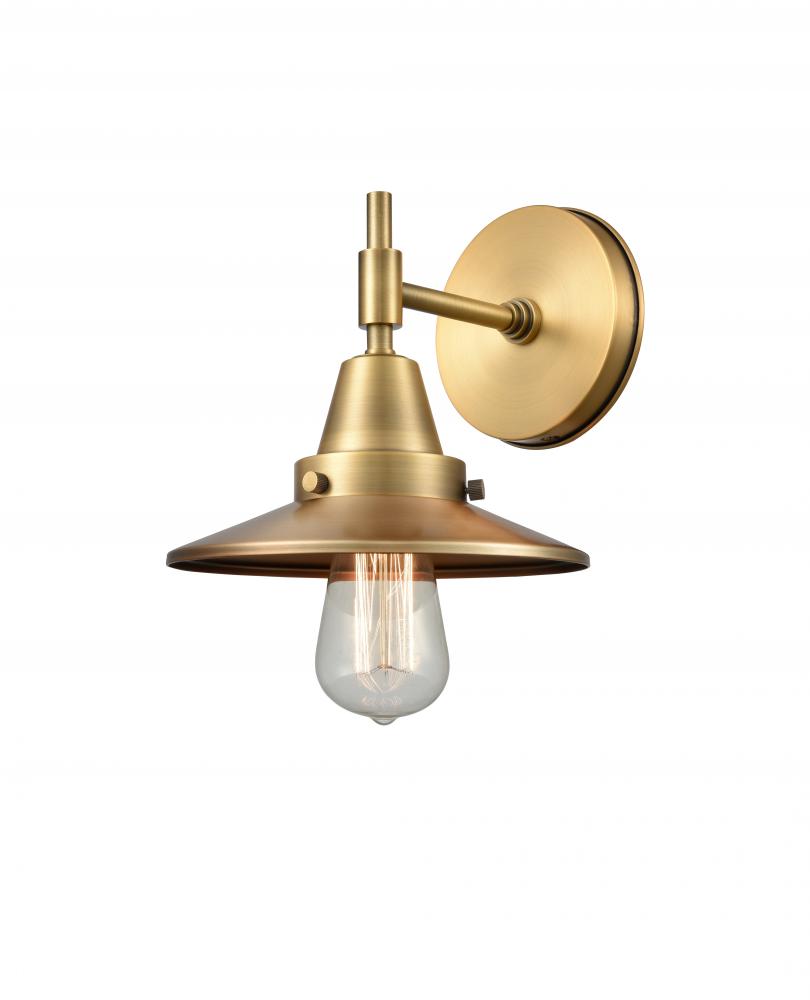 Railroad - 1 Light - 8 inch - Brushed Brass - Sconce