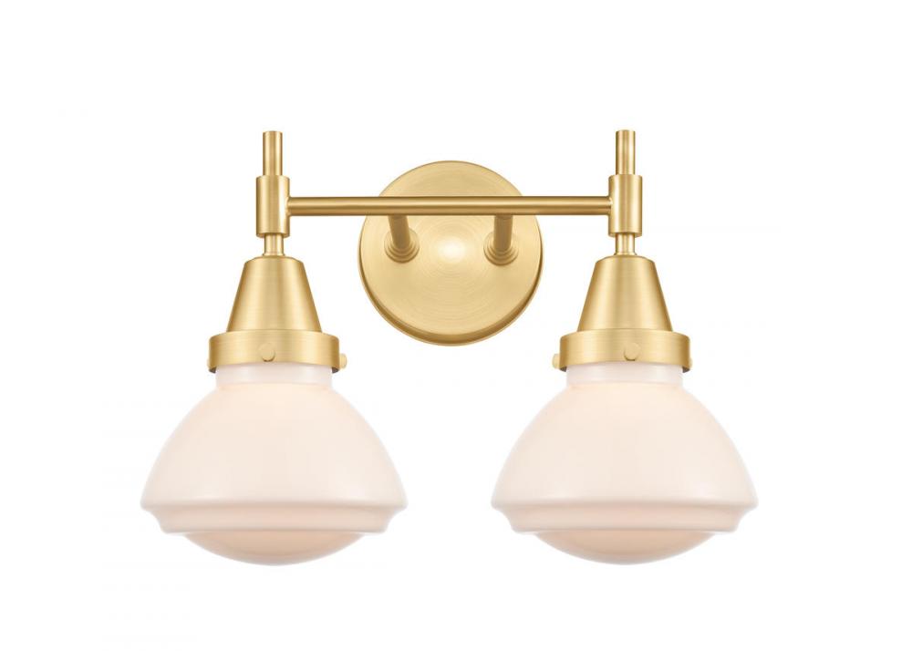 Olean - 2 Light - 16 inch - Satin Gold - Bath Vanity Light